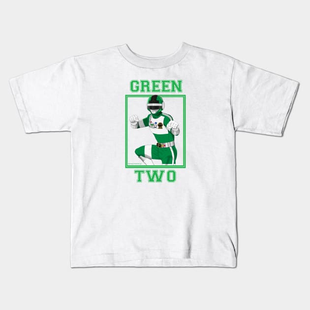 Green Two Kids T-Shirt by Zapt Art